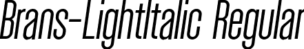 Brans-LightItalic Regular font - Brans-LightItalic.otf