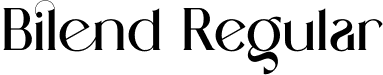 Bilend Regular font - Bilend.otf