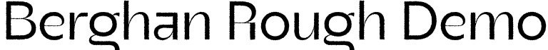 Berghan Rough Demo font - BerghanRough-Regular.otf