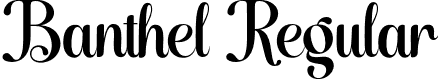 Banthel Regular font - Banthel.otf