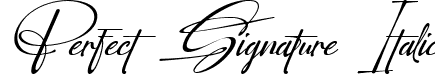 Perfect Signature Italic font - Perfectsignature Italic.ttf