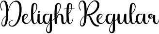 Delight Regular font - Delight.otf