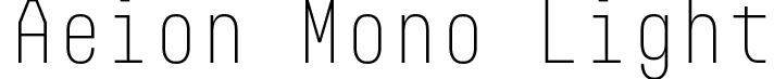 Aeion Mono Light font - AeionMono-Light.otf