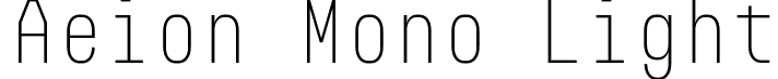 Aeion Mono Light font - AeionMono-Light.ttf