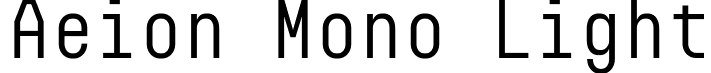 Aeion Mono Light font - AeionMono-Regular.ttf