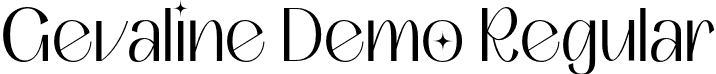 Gevaline Demo Regular font - Gevaline-Regular.otf