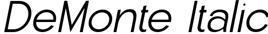 DeMonte Italic font - DeMonte-Italic.otf