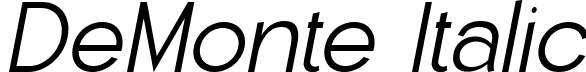 DeMonte Italic font - DeMonte-Italic.ttf