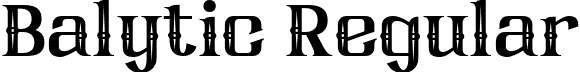 Balytic Regular font - Balytic.ttf