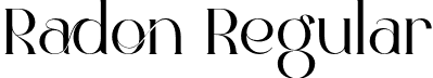 Radon Regular font - Radon.otf