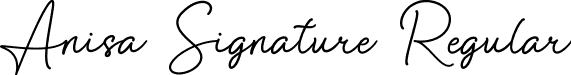 Anisa Signature Regular font - AnisaSignature.ttf