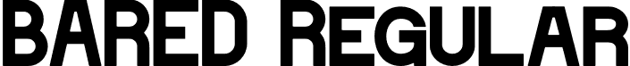 BARED Regular font - BARED.otf