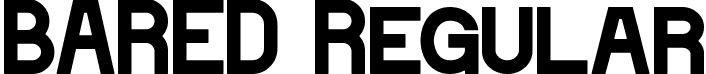 BARED Regular font - BARED.ttf