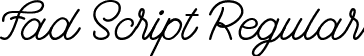 Fad Script Regular font - Fad Script.ttf