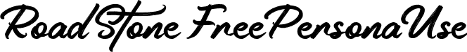 Road Stone FreePersonaUse font - roadstonefreepersonausescript-yqy5o.otf