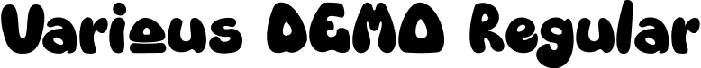 Various DEMO Regular font - VariousDEMO-Regular.ttf