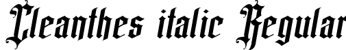 Cleanthes italic Regular font - Cleanthes italic.ttf