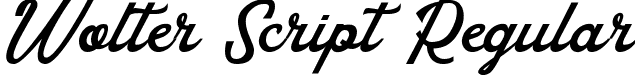 Wolter Script Regular font - Wolter-Script.ttf