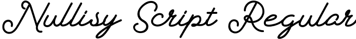 Nullisy Script Regular font - Nullisy-Script.ttf