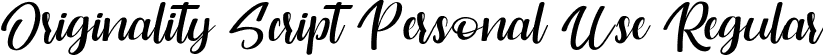 Originality Script Personal Use Regular font - Originality Personal Use.otf