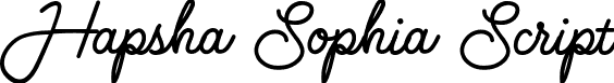 Hapsha Sophia Script font - HapshaSophiaScript_01.ttf