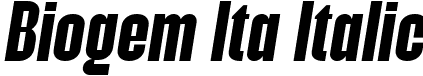 Biogem Ita Italic font - Biogem-BoldItalic.ttf