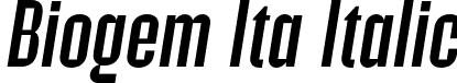 Biogem Ita Italic font - Biogem-RegularItalic.otf