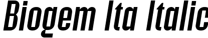 Biogem Ita Italic font - Biogem-RegularItalic.ttf