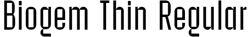 Biogem Thin Regular font - Biogem-Thin.ttf