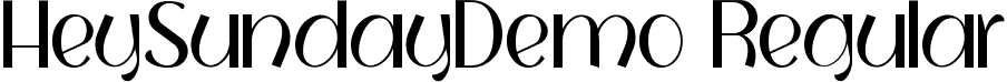 HeySundayDemo Regular font - HeySundayDemoRegular.ttf