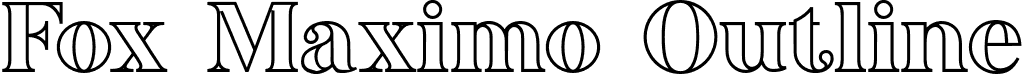 Fox Maximo Outline font - fox-maximo-outline.otf