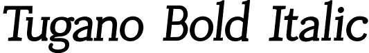 Tugano Bold Italic font - Tugano BoldItalic.otf