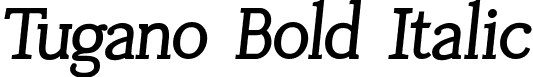 Tugano Bold Italic font - Tugano BoldItalic.ttf