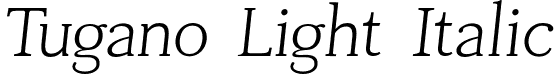 Tugano Light Italic font - Tugano LightItalic.otf