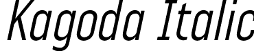 Kagoda Italic font - Kagoda Italic.otf