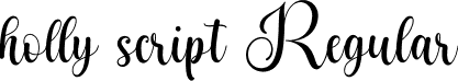 holly script Regular font - hollyscript-dya5d.ttf