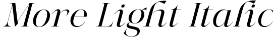 More Light Italic font - More-Light-Italic.otf