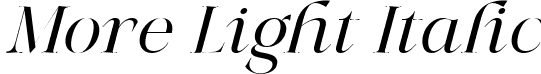 More Light Italic font - More-Light-Italic.ttf