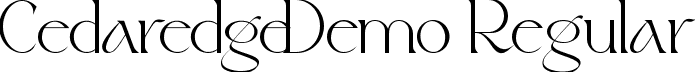 Cedaredge Demo Regular font - CedaredgeDemoRegular.ttf