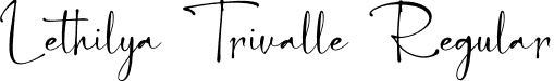 Lethilya Trivalle Regular font - Lethilya-Trivalle-Demo.otf