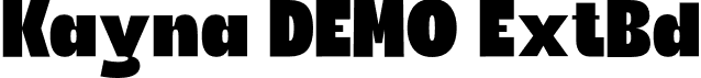 Kayna DEMO ExtBd font - Kayna DEMO.otf