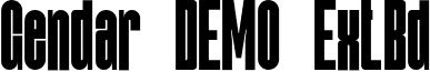 Gendar DEMO ExtBd font - Gendar DEMO.otf