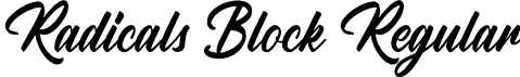 Radicals Block Regular font - Radicals Block.otf