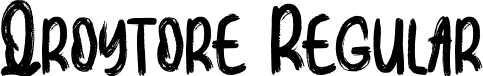 Qroytore Regular font - Qroytore.otf