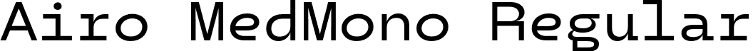 Airo MedMono Regular font - AiroTrial-MediumMono.otf