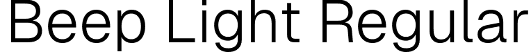 Beep Light Regular font - Beep-Light.otf