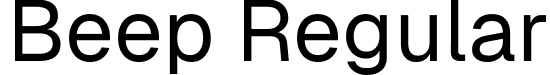 Beep Regular font - Beep-Regular.otf