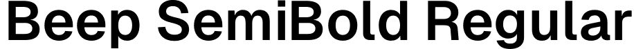 Beep SemiBold Regular font - Beep-SemiBold.otf