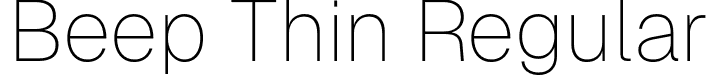 Beep Thin Regular font - Beep-Thin.otf