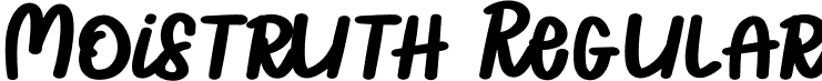 Moistruth Regular font - Moistruth.otf